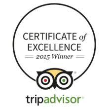 TripAdvisor Certificate of Excellence 2015